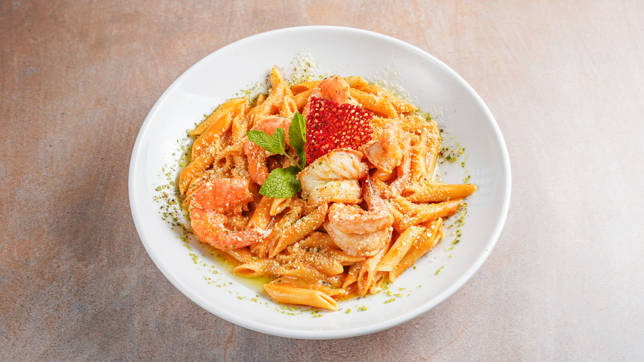 Penne au crevettes